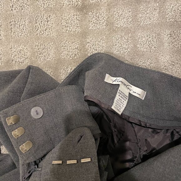 Kenneth Cole Amanda Pants Charcoal Heather Gray Straight Cut size 8 great condit - Picture 5 of 8